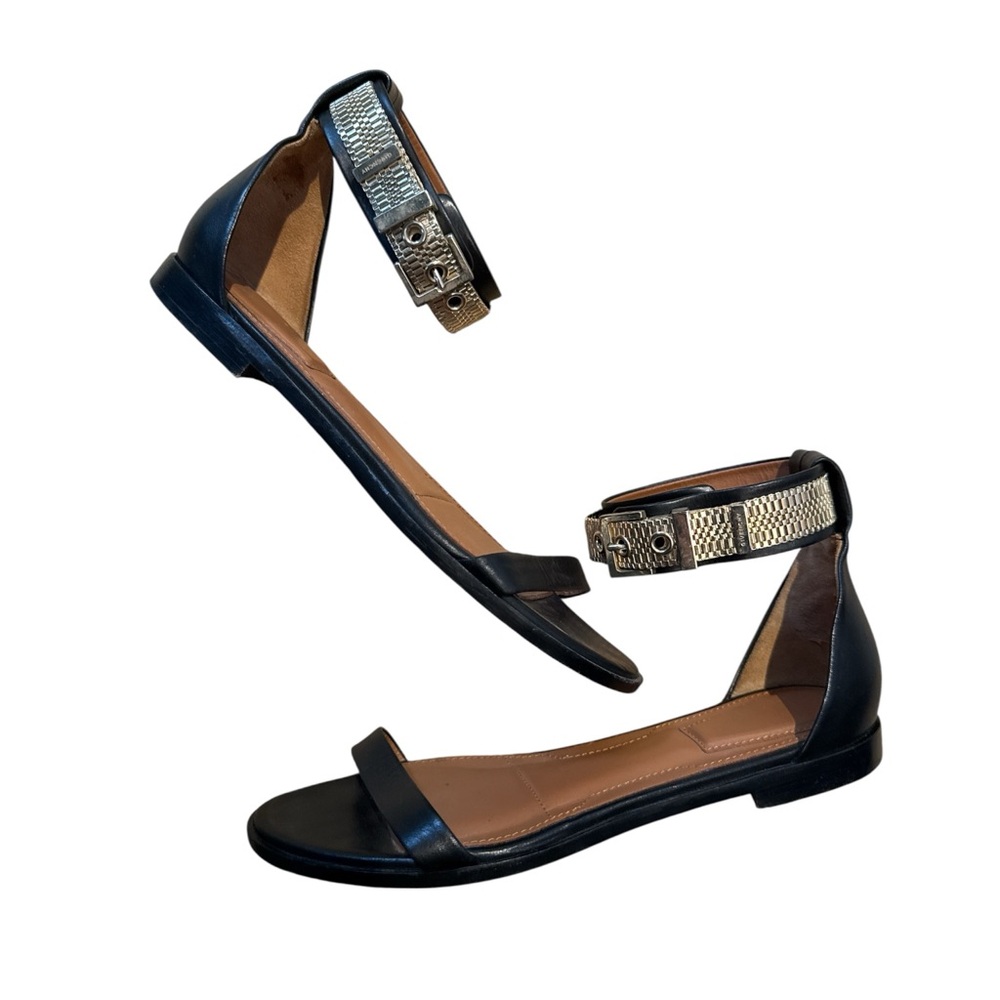 Givenchy Black and Gold Chain Women's Sandals